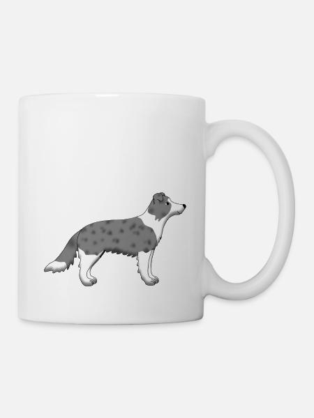 Border Collie blue merle - Tasse - Weiß