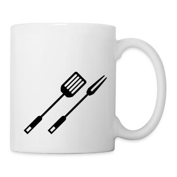 bbq_grillgut_f1_ - Tasse - Weiß - Rechts