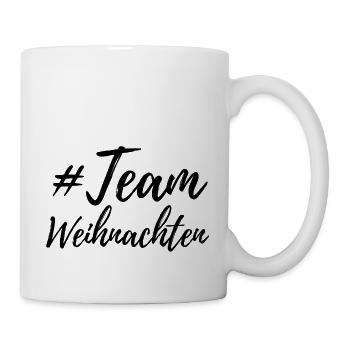 #Team Weihnachten schwarz - Tasse - Weiß - Rechts