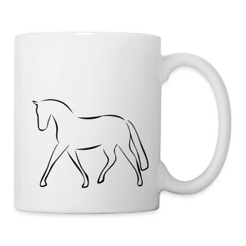 Pferd - Tasse - Weiß - Rechts