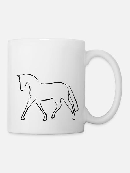 Pferd - Tasse - Weiß