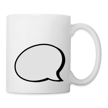 Sprechblase - Tasse - Weiß - Rechts