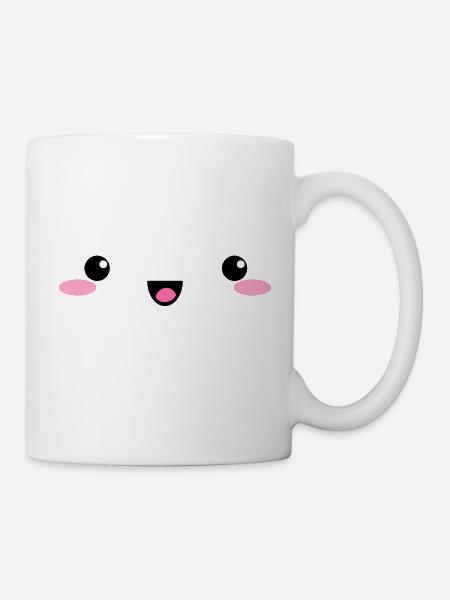 Kawaii heureux - Mug blanc - blanc