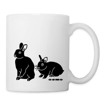 kaninchen - Tasse - Weiß - Rechts