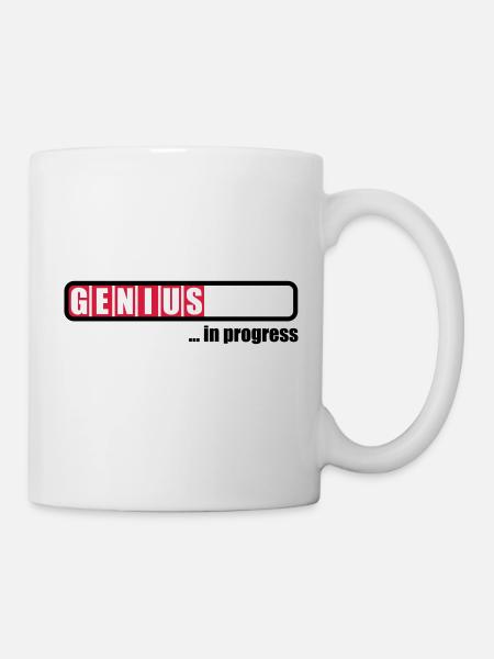 Genius in progress - Tasse - Weiß