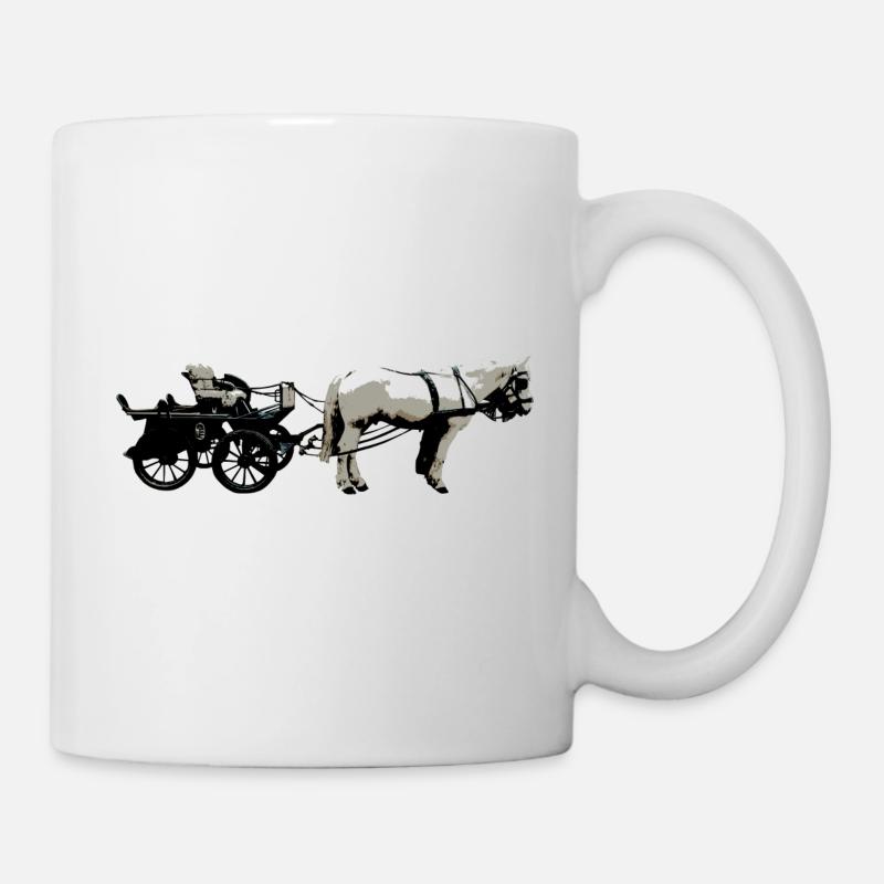 Kutsche - Tasse - Weiß