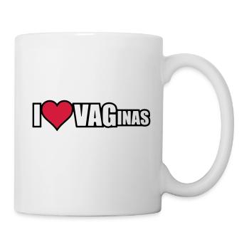I Love VAGinas - Tasse - Weiß - Rechts