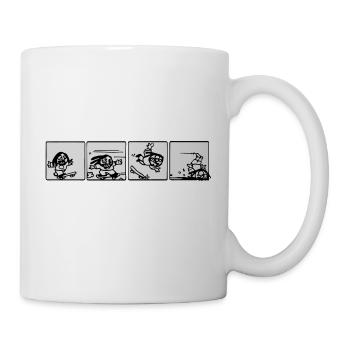 rasta skateboard - Mug blanc - blanc - Droite
