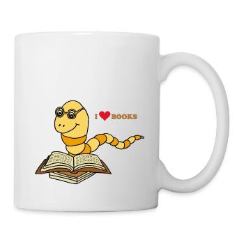 Bookworm j'aime les livres - Mug blanc - blanc - Droite