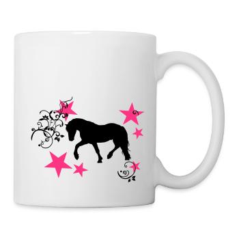 Bricoler silhouette Friese avec des étoiles et - Mug blanc - blanc - Droite