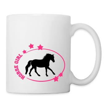 Horse Girl T-shirt/ Hoodie Design - Mug - white - Right