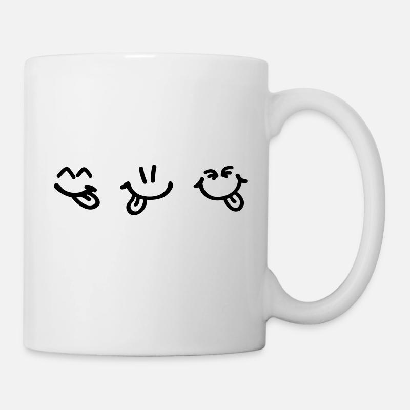 happy_smileys_f1 - Mug blanc - blanc