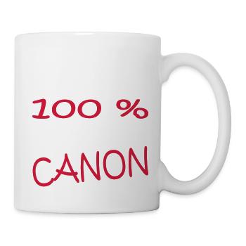 100% canon - Mug blanc - blanc - Droite