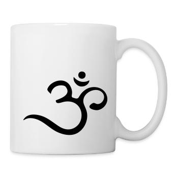 Om Mantra, Symbol, Buddhismus, Yoga, Meditation - Tasse - Weiß - Rechts