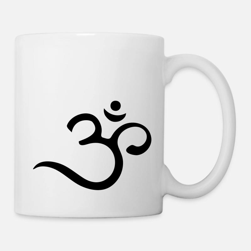 Om, Symbol, Buddhism, Mantra, Meditation, Yoga - Mug - white