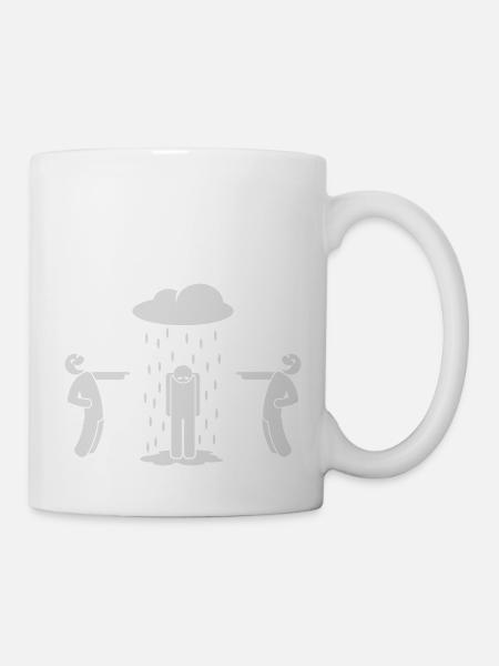 regen1farbig - Tasse - Weiß