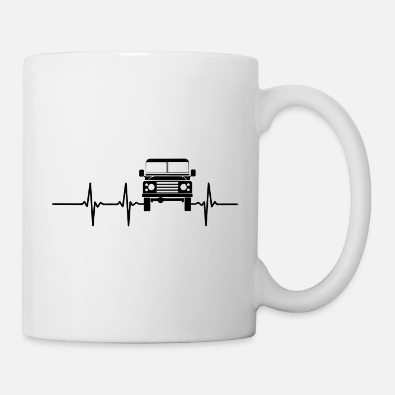 Heart beat Landy Defender - Mug - white