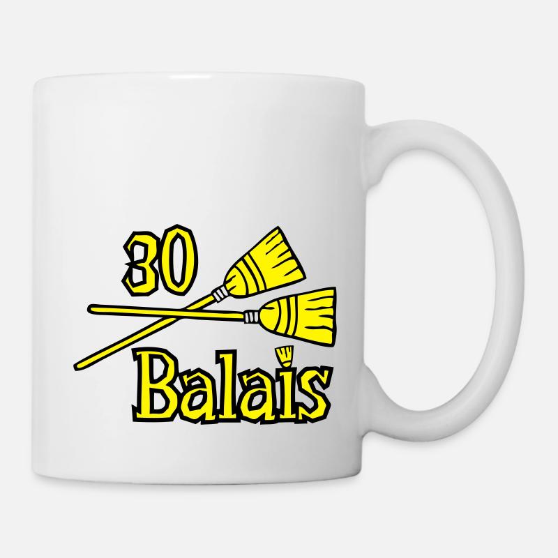 30 balais ans anniversaire - Mug blanc - blanc