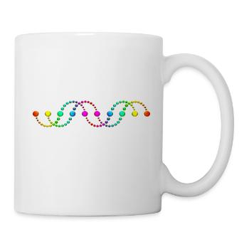 DNA Helix Spirale Kornkreis Schlange Regenbogen - Tasse - Weiß - Rechts