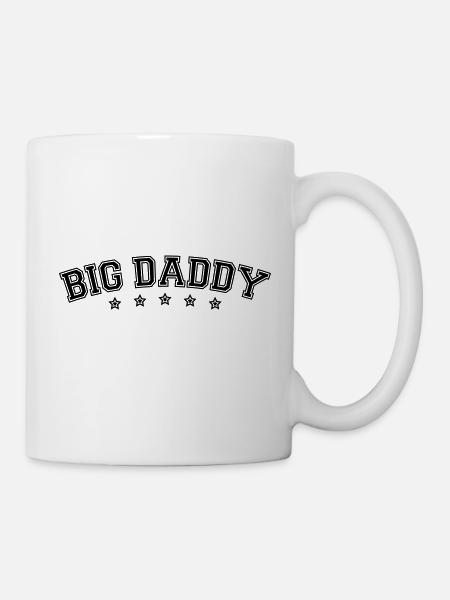 Father's day logo Big Daddy hero dad Vater - Mug - white