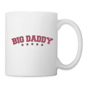 Logo Vatertag Big Daddy Held Papa Vater - Tasse - Weiß - Rechts