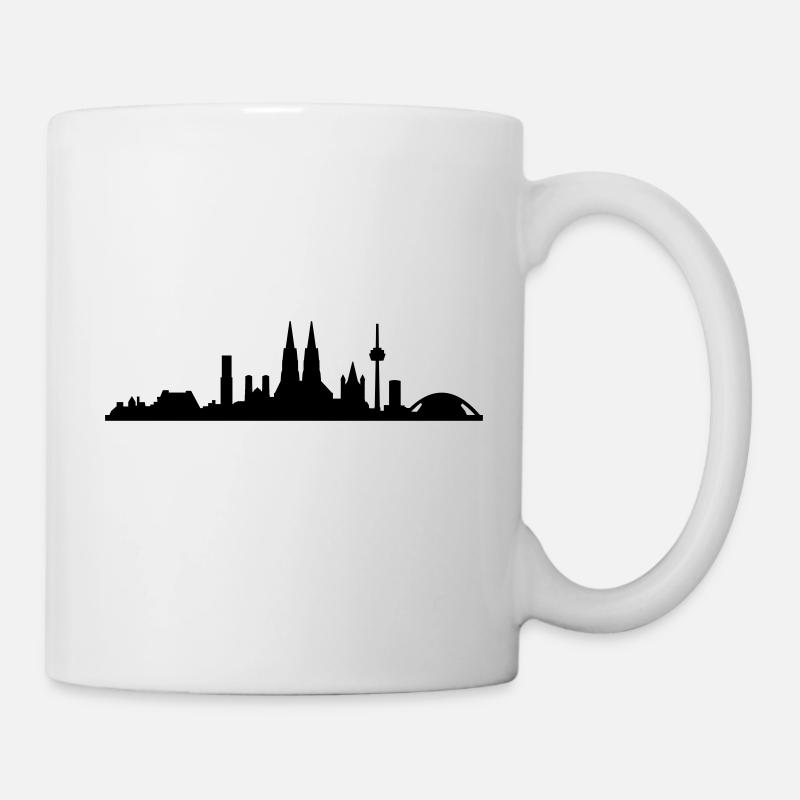 Skyline Köln - Tasse - Weiß