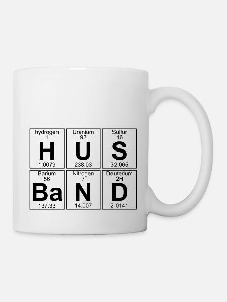 H-U-S-Ba-N-D (husband) - Tasse - Weiß