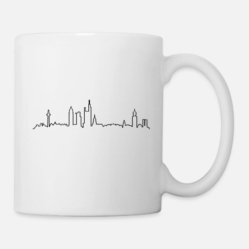 Skyline Frankfurt Linie - Tasse - Weiß