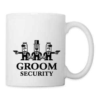 Dessin animé de sécurité du marié (Stag Party / 1C) - Mug blanc - blanc - Droite
