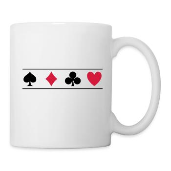 personnages de jeu de cartes - Mug blanc - blanc - Droite