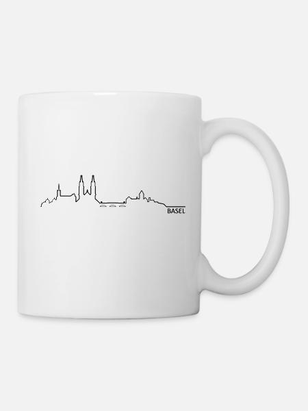Skyline Basel - Tasse - Weiß