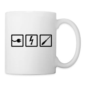 Électricien - Mug blanc - blanc - Droite