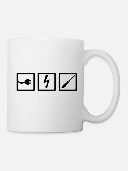 Électricien - Mug blanc - blanc