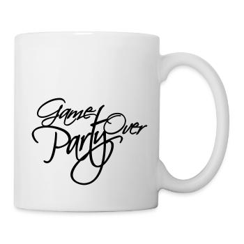 Game Over Party Text logo - Mug - white - Right
