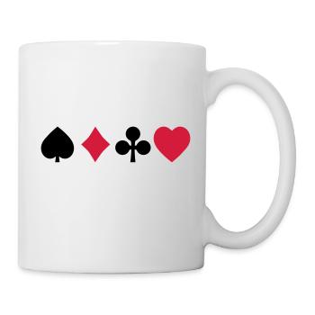 Spielkarten - Tasse - Weiß - Rechts