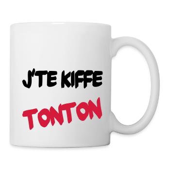 J'te kiffe tonton - Mug blanc - blanc - Droite