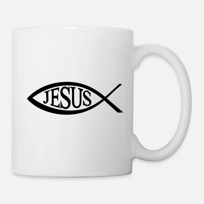 Jésus Poisson - Mug blanc - blanc