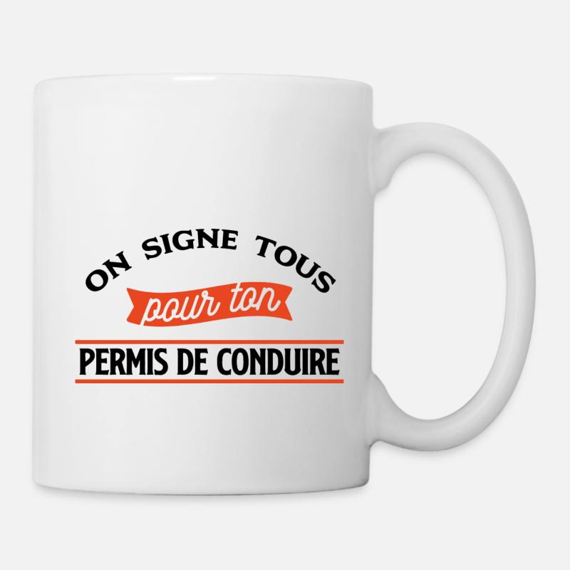 Signature permis cadeau - Mug blanc - blanc