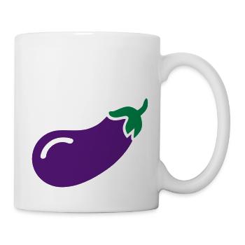 Aubergine - Mug blanc - blanc - Droite