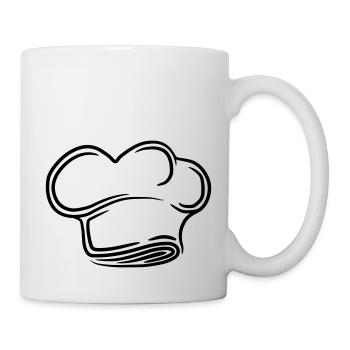 Chefkoch Kochmütze Tattoo Design - Tasse - Weiß - Rechts