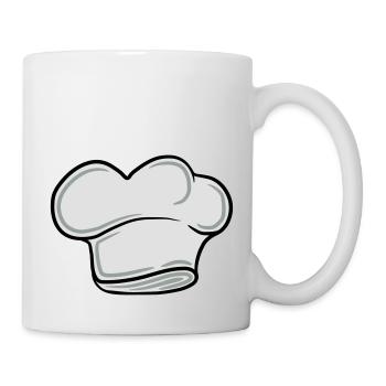 Chefkoch Lustig Smiley Mustache Bart - Tasse - Weiß - Rechts