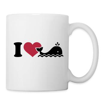 Wal - Tasse - Weiß - Rechts