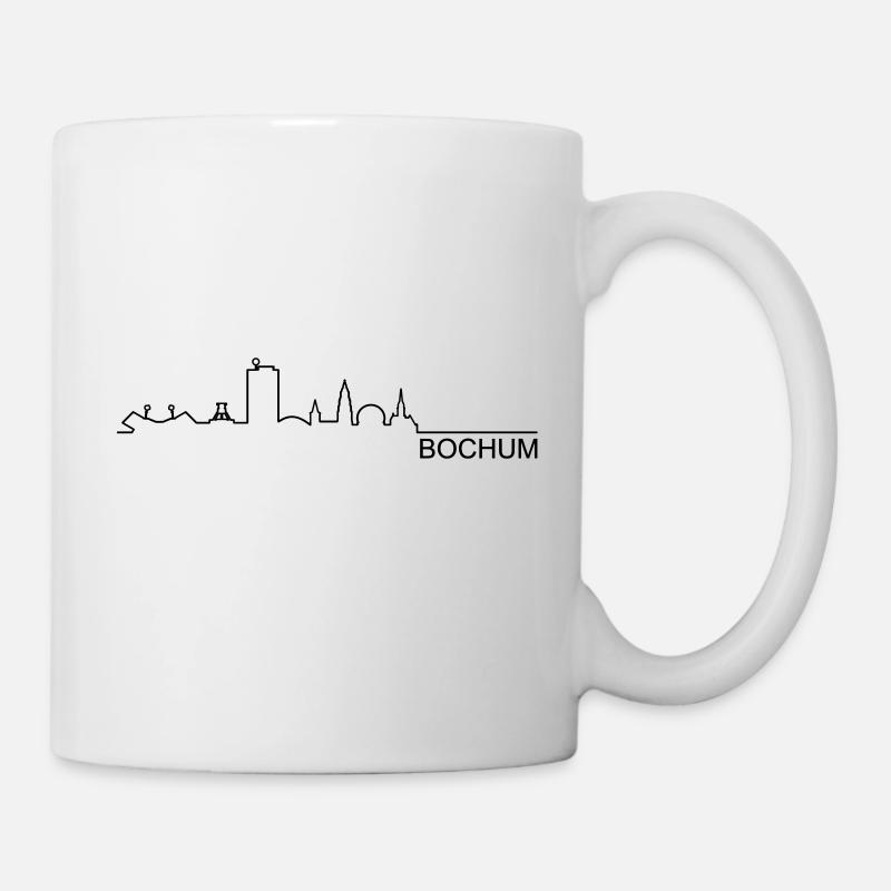 Skyline Bochum Linie - Tasse - Weiß
