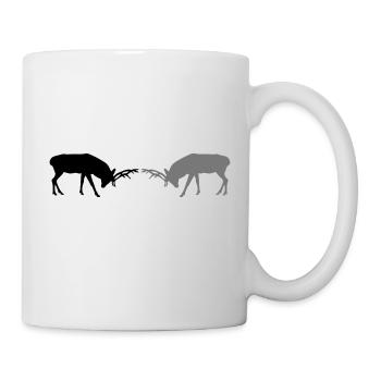 hirsch - geweih - jagd - jäger - Tasse - Weiß - Rechts