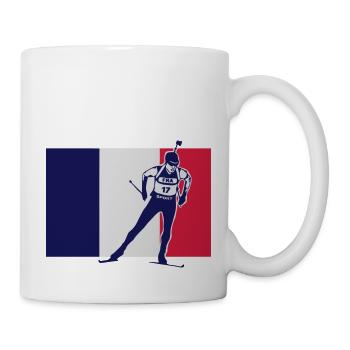 Biathlon - Langlauf -Frankreich - France - Tasse - Weiß - Rechts