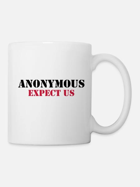 Anonymous : Expect us - Mug blanc - blanc