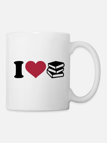 Bücher - Tasse - Weiß