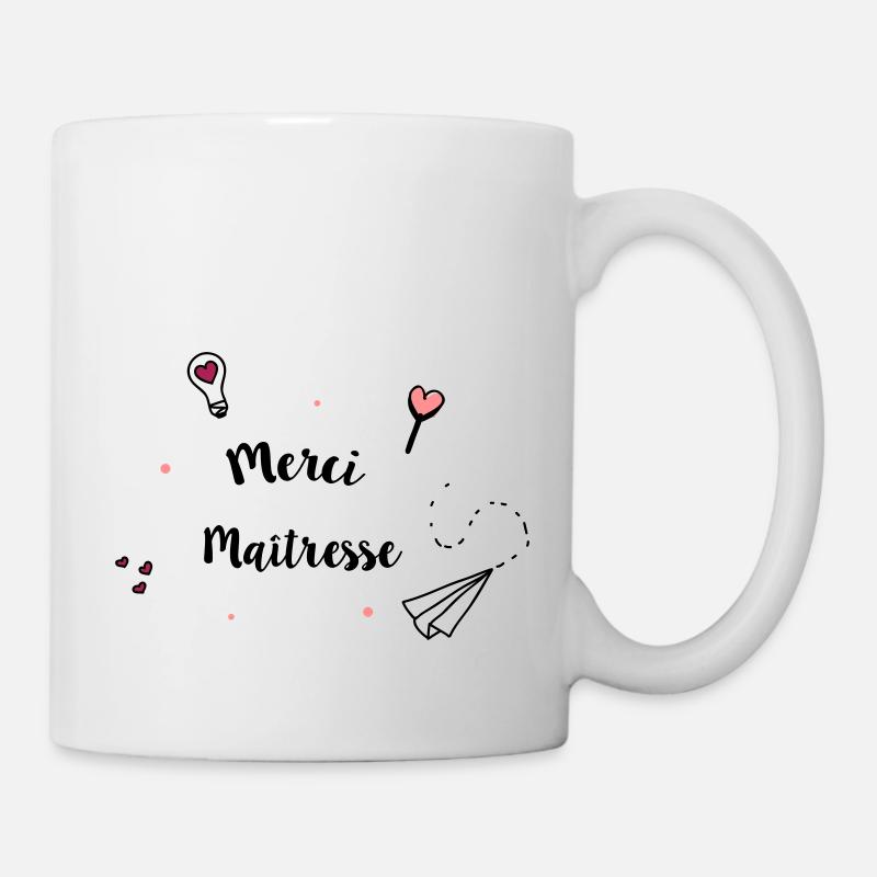 Merci maitresse coeur - Mug blanc - blanc
