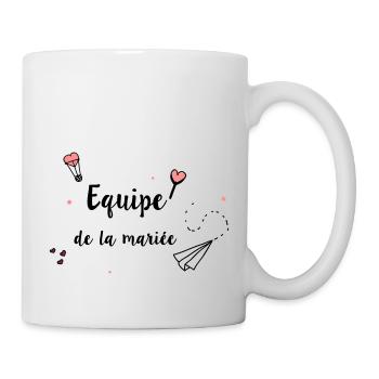 Equipe de la mariée - Mug blanc - blanc - Droite