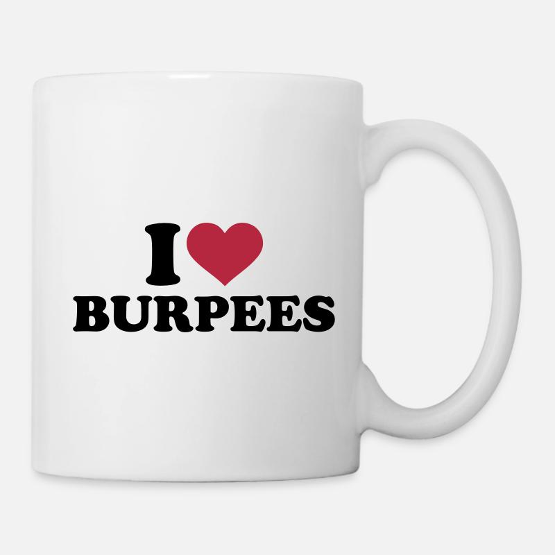 I love Burpees - Mug blanc - blanc